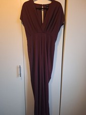 Womens Long Wide Leg Playsuit Size 12 River Island Burgundy