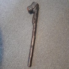 LARGE ANTIQUE VINTAGE BLACKTHORN IRISH SHILLELAGH KNOBSTICK