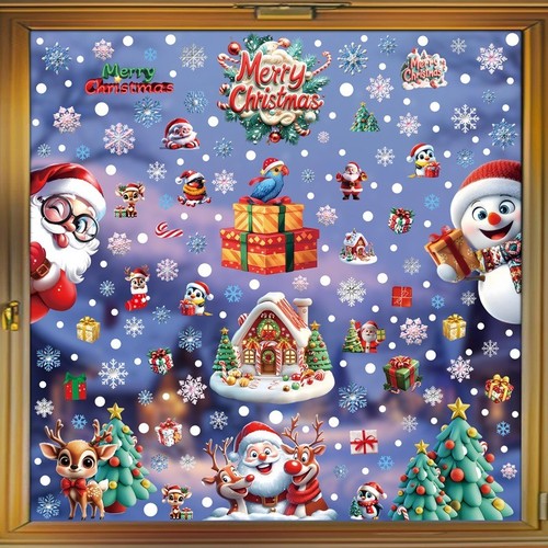 2027 christmas window stickers - 2027,