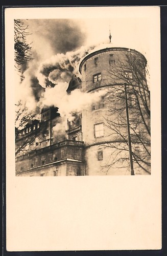 Postcard stuttgart castle - stuttgart,,