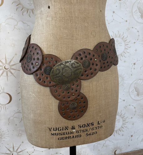 Wide disc belt - disc, brown