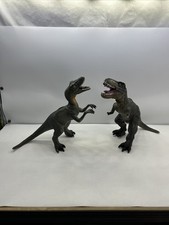 2x Large Dinosaur Soft Rubber Tyrannosaurus Rex / 40cm height