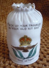 RAF Clifton Crested China WW1 Kit Bag Pack up your troubles old kit bag