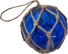 Blue Glass Fishing Buoy Light