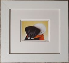 Doug Hyde "Beware of the Dog" Small, framed lithograph print from catalogue.