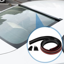 4.9ft Glossy Black Car Rear Roof Tail Trunk Spoiler Wing Lip Trim Universal Kit