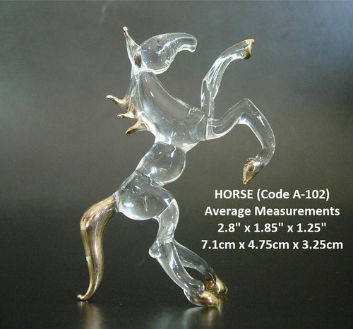Miniature glass horse figurine - miniature,