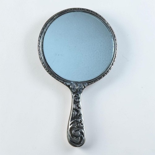 Vintage ornate hand mirror - vintage,