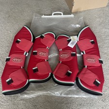 *NEW*Amigo Travel Boots - set of 4 - red- PONY  RRP: £71.95 In clear travel bag.