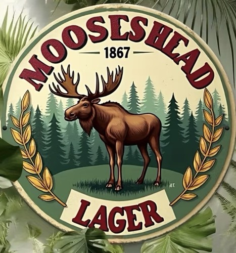 Retro tin sign moosehead beer - tin,