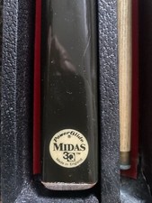 Midas 3Q Power Glide Snooker Cue .3pieces. Original Box. With Chalks