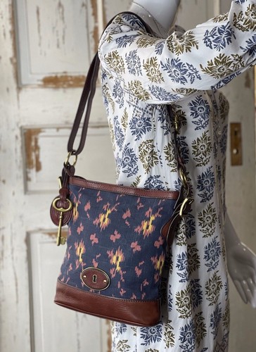 Fossil maddox leather blue - leather, &
