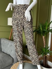 ZARA trousers/pants EUR S high waisted leopard print belted 