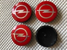 4 pcs Opel Alloy Wheel Center Cap Hub Centre Caps Brand New 56mm Red Silver