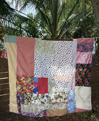 72x84 vintage summer quilt - 72x84,
