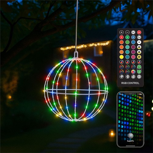 Rgb led hanging xmas sphere - led,