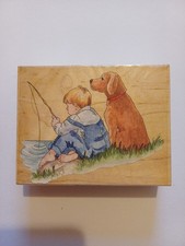 Vintage Wood Mounted Rubber