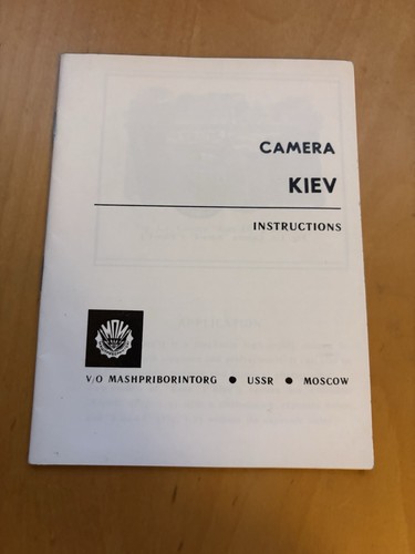 Kiev camera instruction book - kiev,