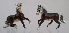 Saturno sterling silver enamel horses Stallion & Mare