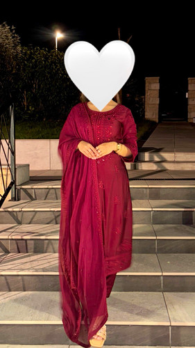 Women maroon salwar kameez - women’s,