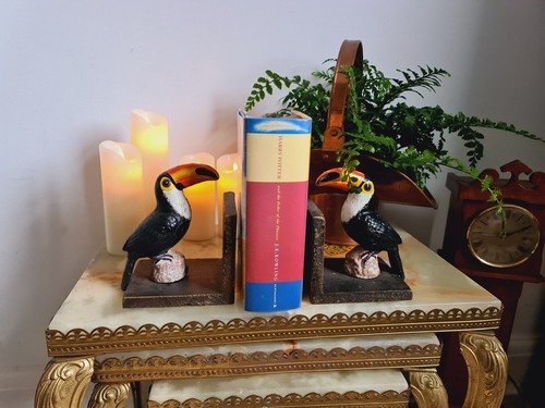 Retro Toucan Birds Bookends
