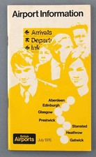 BAA BRITISH AIRPORTS AUTHORITY AIRPORT INFORMATION JULY 1976 VINTAGE BOOKLET