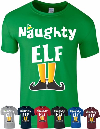 Naughty elf shirt family - naughty,