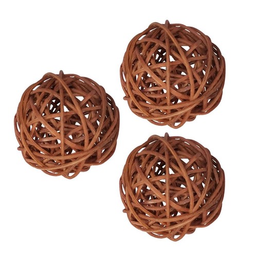 3pcs wicker rattan - wicker, balls