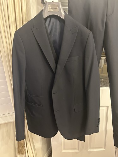 Men navy blue - blue, suit