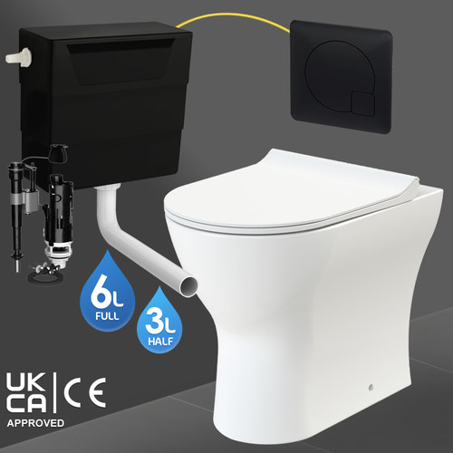 Back wall toilet rimless d - back,