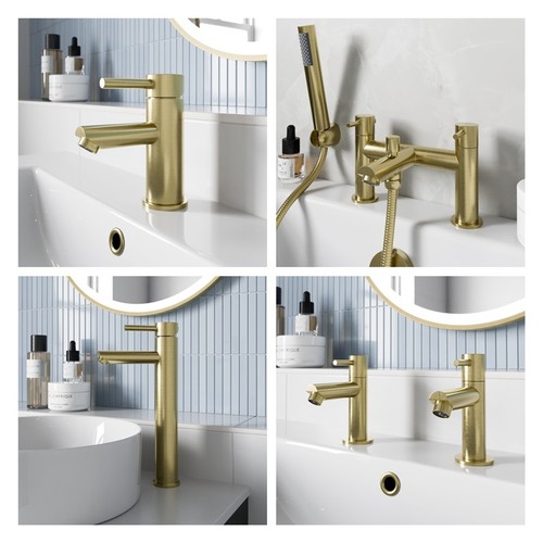 Bathroom taps brushed - taps,