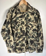 Cabelas Duck Camo Shirt Mens XL Green Long Sleeve Hunting Fishing Vintage USA