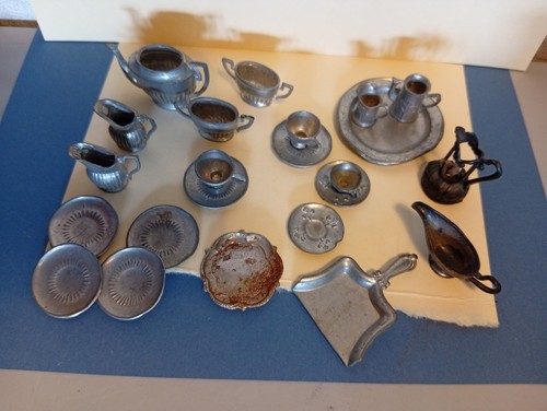 Vintage dolls house pewter - vintage,