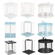 Large Clear PVC Gift Boxes CakeCandy Packaging Transparent Box Wedding Favors UK