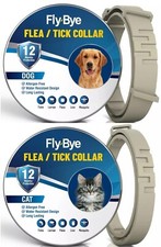 Flea Collars For Dogs & Cats Small Large Adjustable 12 Months Protection & Tick