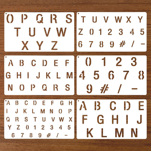 6pcs number and letter - 6pcs,