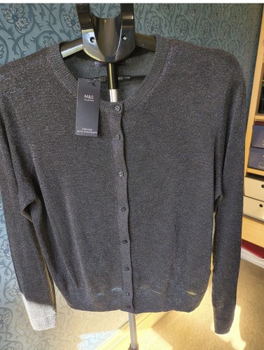 Dark grey sparkly - m&s, cardigan