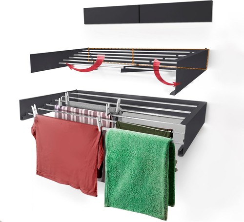 Wall mounted clothes airer - mounted,