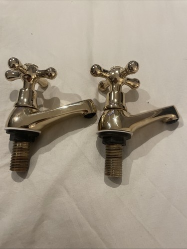 Brass vintage sink basin - basin, taps