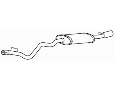 Rear exhaust silencer back - exhaust,