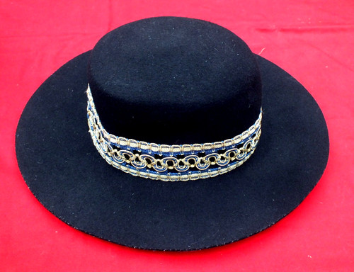 Ladies black soft brimmed felt - black,