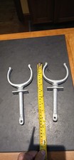 Cast Iron/Metal Pair Of Rowlocks Large Size With Locating Plates.