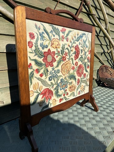 Antique edwardian fire screen - antique,