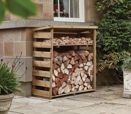 Woodshaw 120cm wood log store - wood,