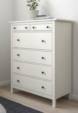 IKEA Hemnes Tall 6-Drawer Chest of Drawers, White Stain