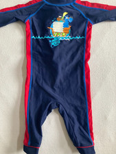 Brightbots Navy Blue All-In-One Swimsuit Age 3-6 Months