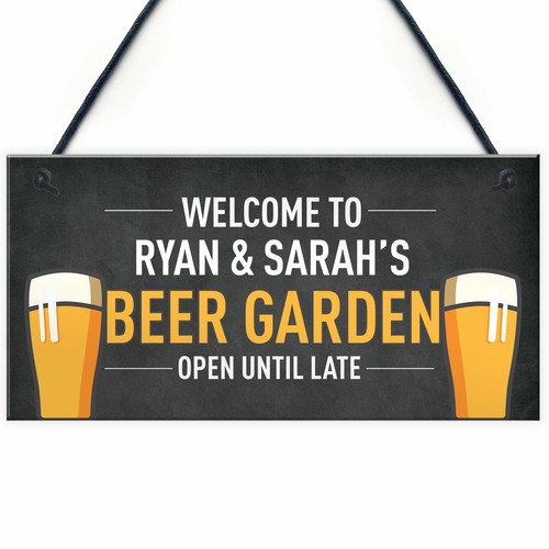 Personalised beer garden sign - personalised,