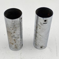 Honda XLV 600 Standard Exhaust End Can Chrome Covers x2 - Genuine - Approx 1999