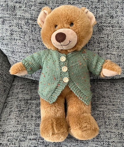 Hand knitted teddy bear - knitted,