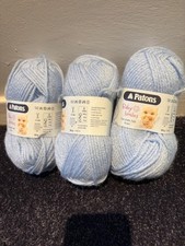 Patons Baby Smiles DK Blue  Fairytale Fab Aran 3 x 50g Unopened
